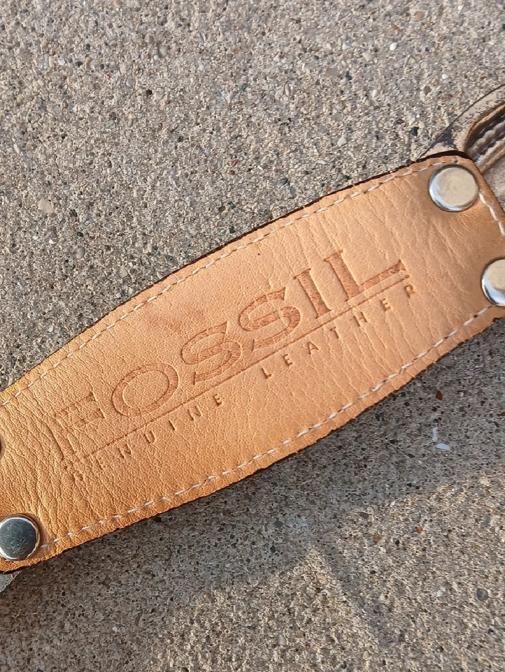 Fossil Leather Belt Womens Sz M Silver Buckle Brown Leather Sz M  28